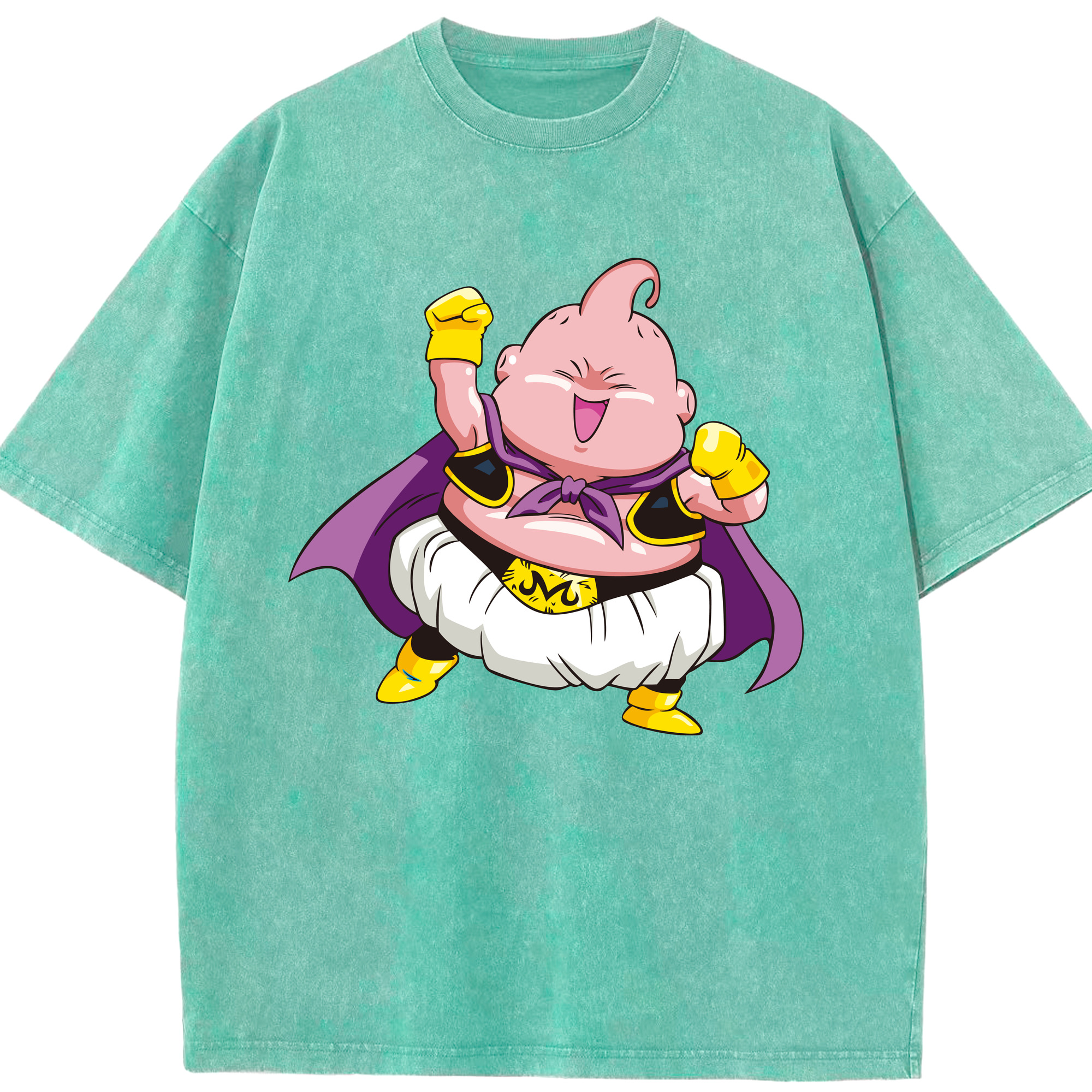 ドラゴンボール 魔人ブウ DRAGON BALL Majin Buu 綿100% ヴィンテージ風 半袖Tシャツ（フロントプリント）